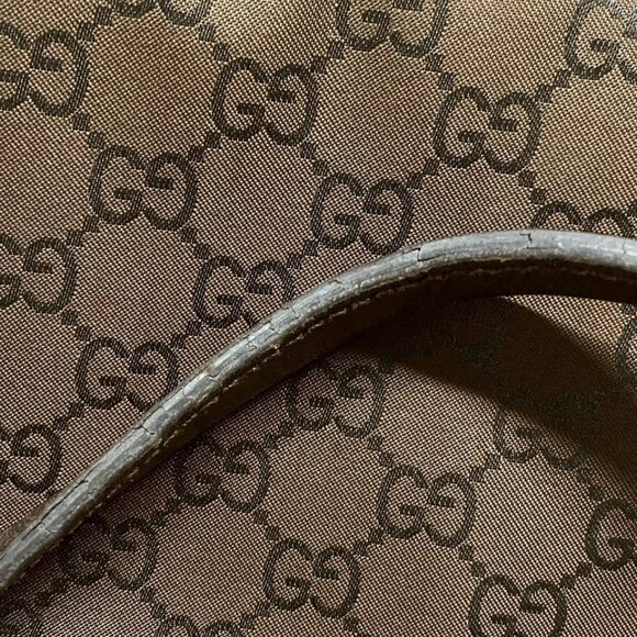 GUCCI GG Pattern, Shelly (Web) Brown Green Multi Nylon Leather - 388-071625 - Picture 7 of 12